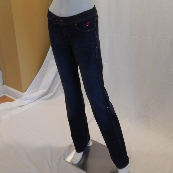 Apple Bottoms SIZE 2  DESIGNER HOT JEWELED JEANS - Picture 7 of 11